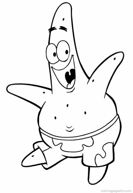 Patrick Star Coloring Page - Coloring Home