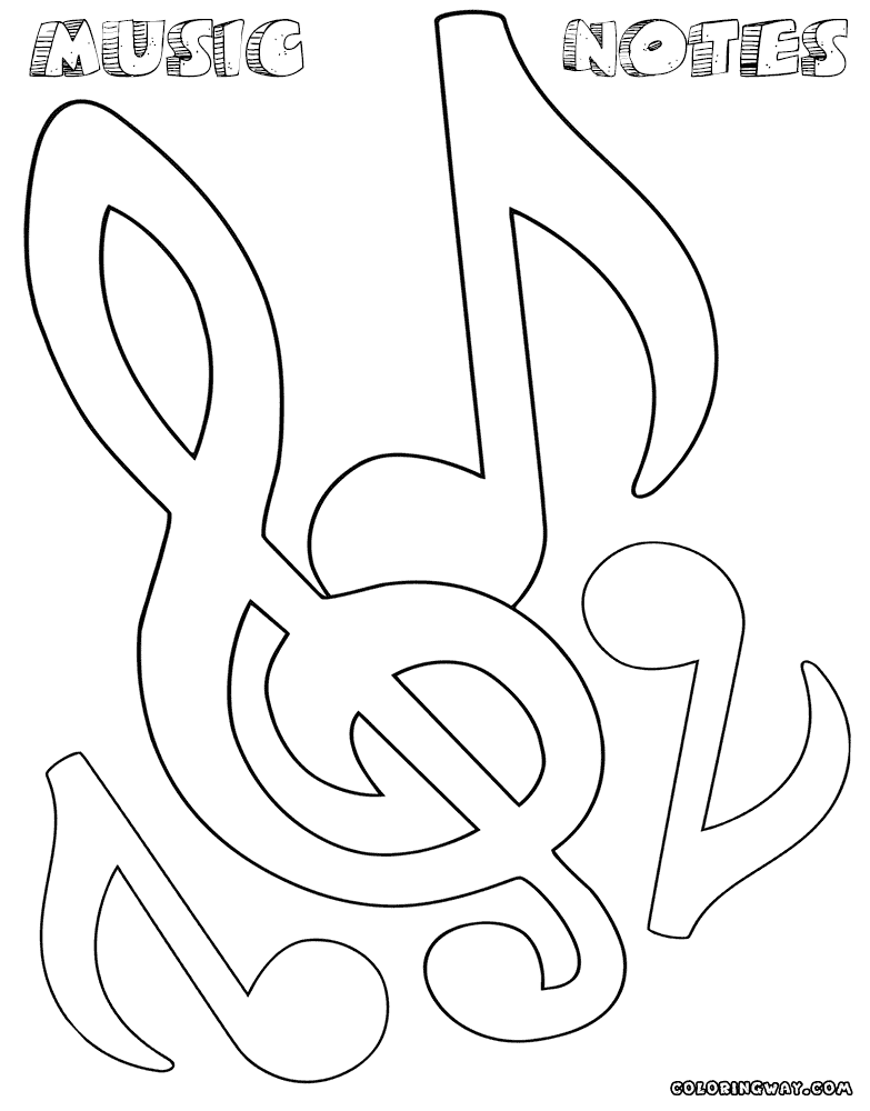 Musical Notes Coloring Pages - Coloring Home