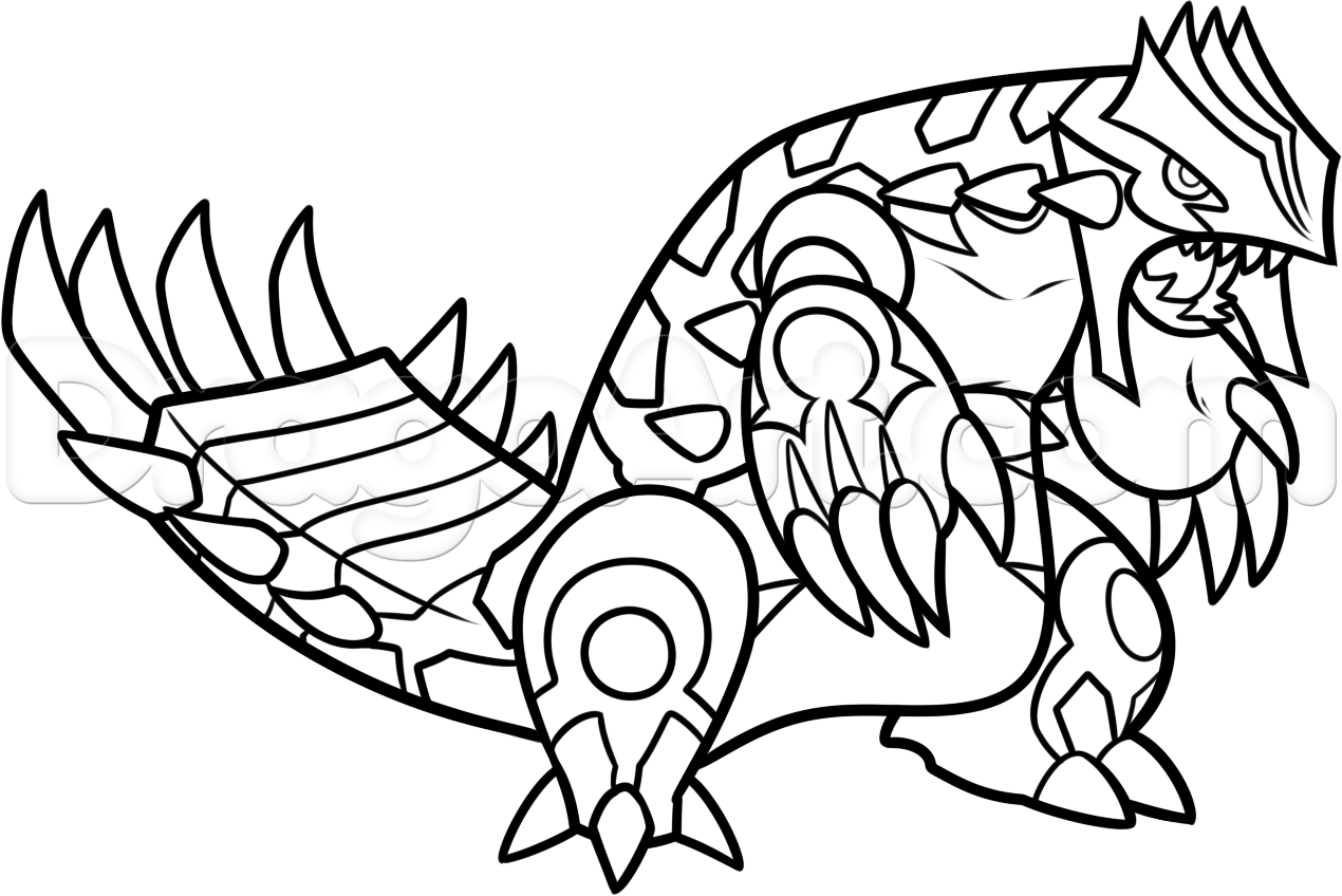 928 Cute Groudon Coloring Page for Adult