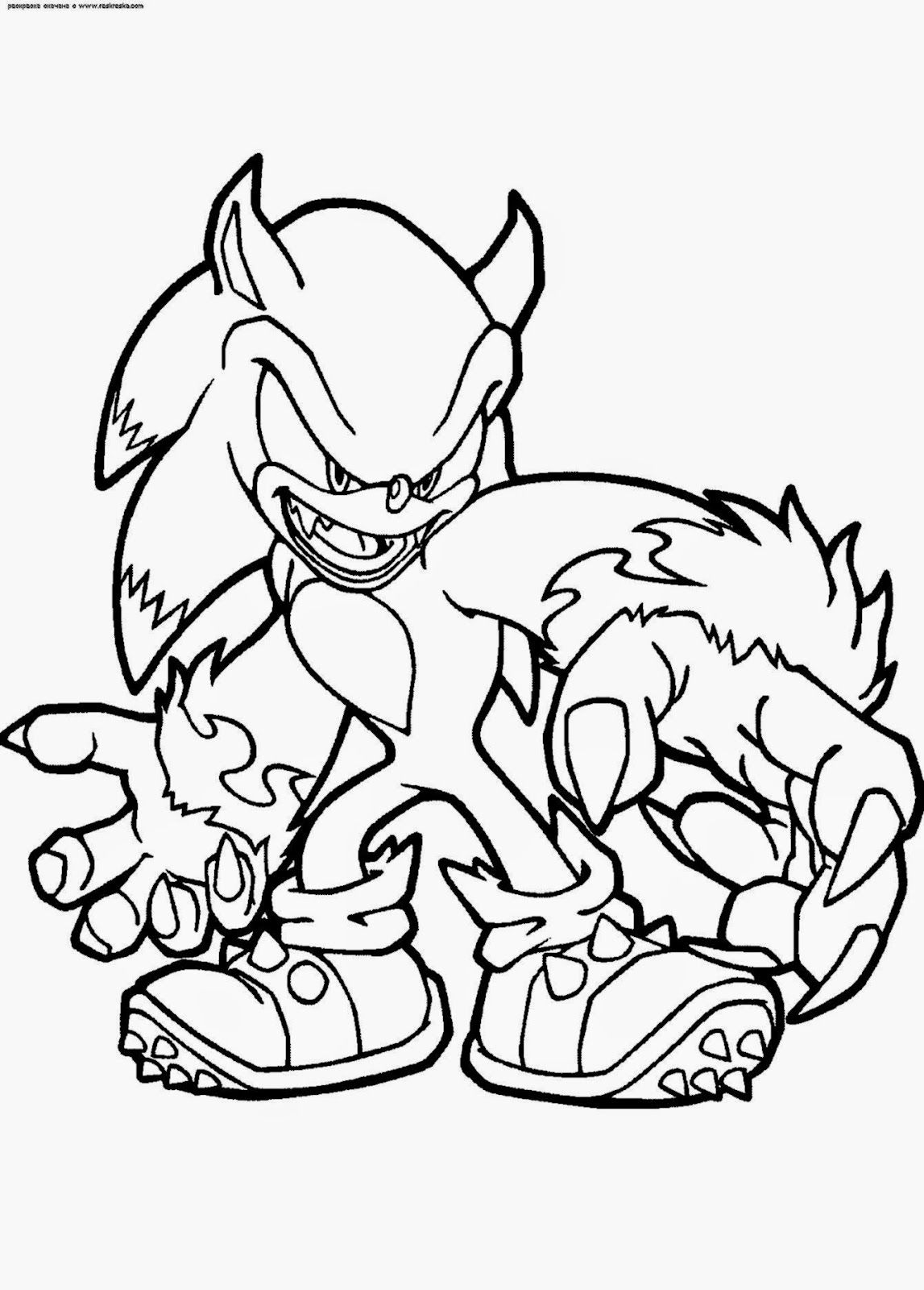 Shadow From Sonic Coloring Page - Coloring Home