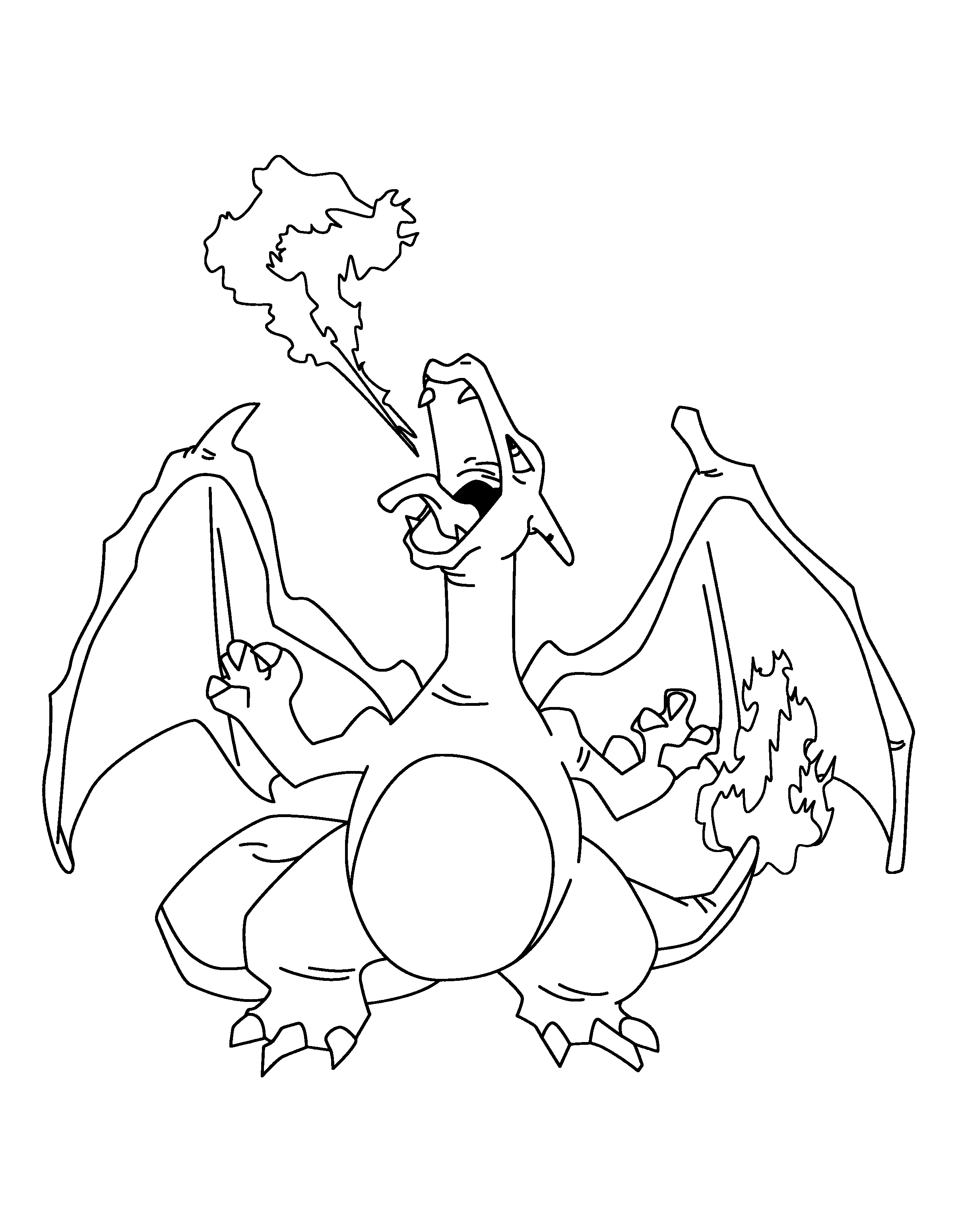 Mega Charizard Colouring Pages Mega Charizard X Coloring Pages