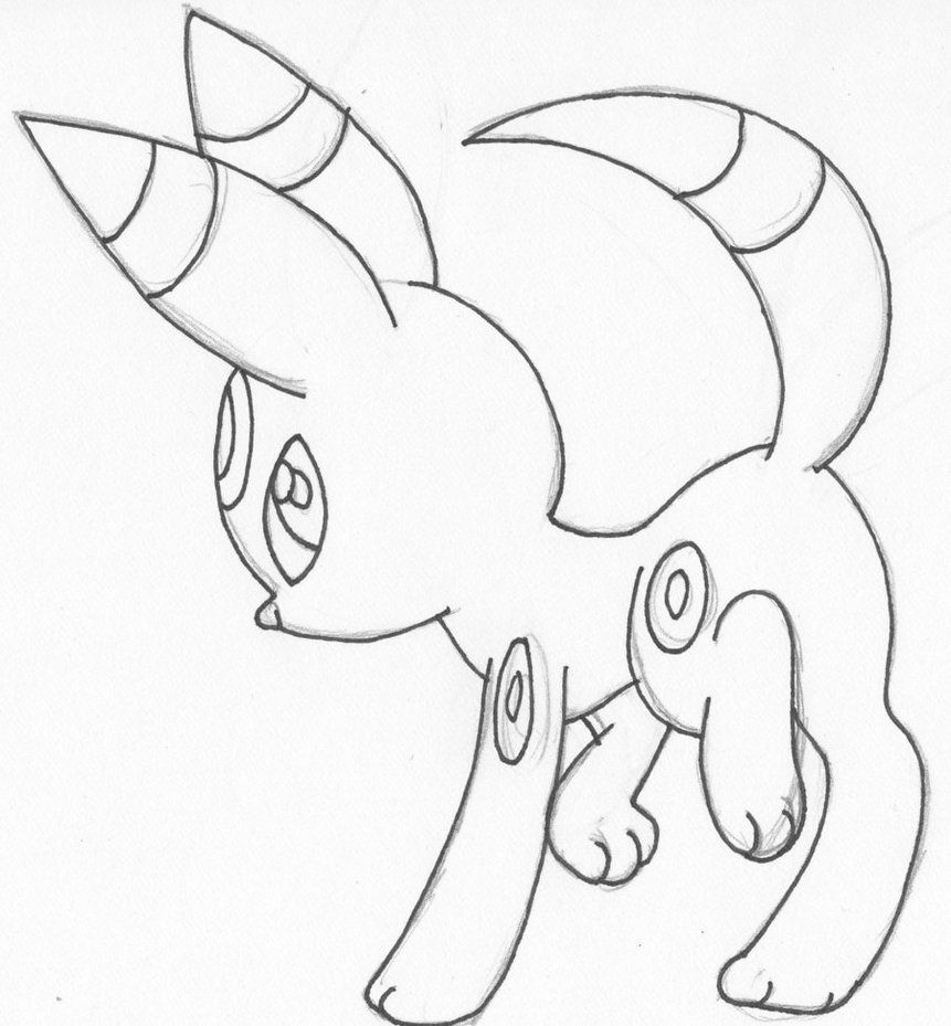496 Cute Umbreon Pokemon Coloring Pages with Printable