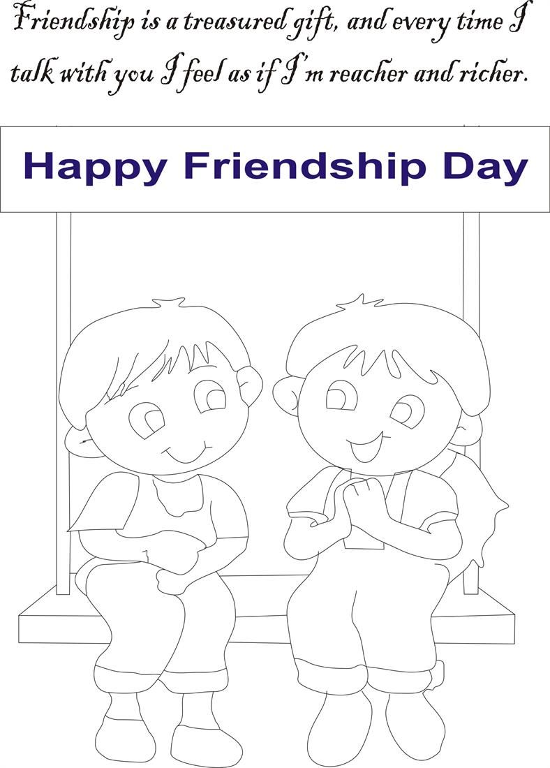 Happy Friendship Day Coloring Pages 2016 - Friendship Day Coloring ...