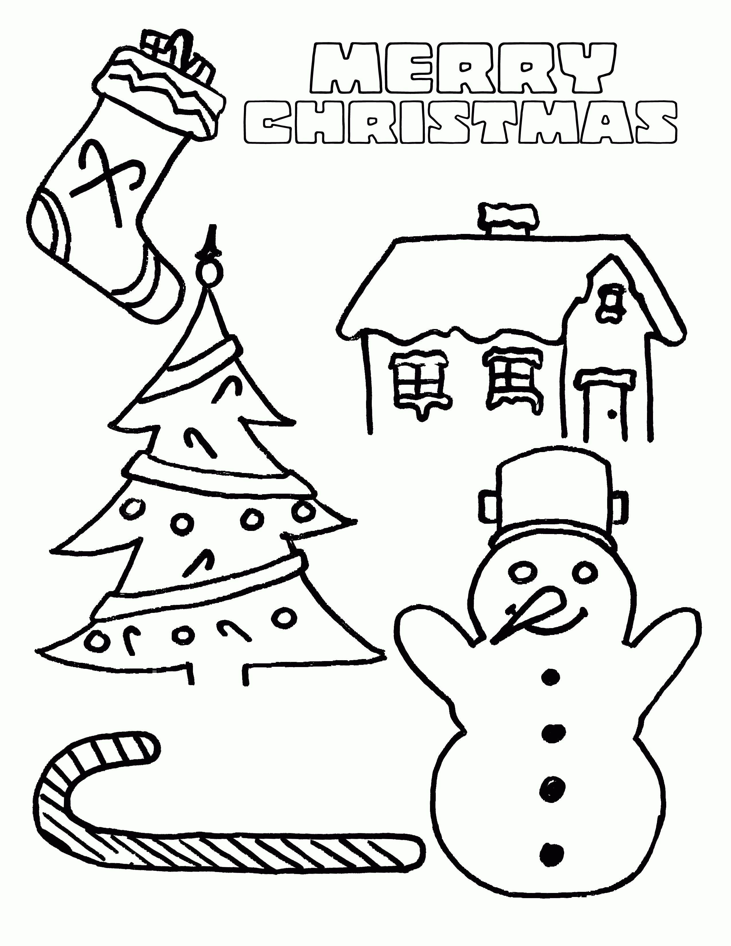 Merry Christmas Coloring Pages Free Coloring Home