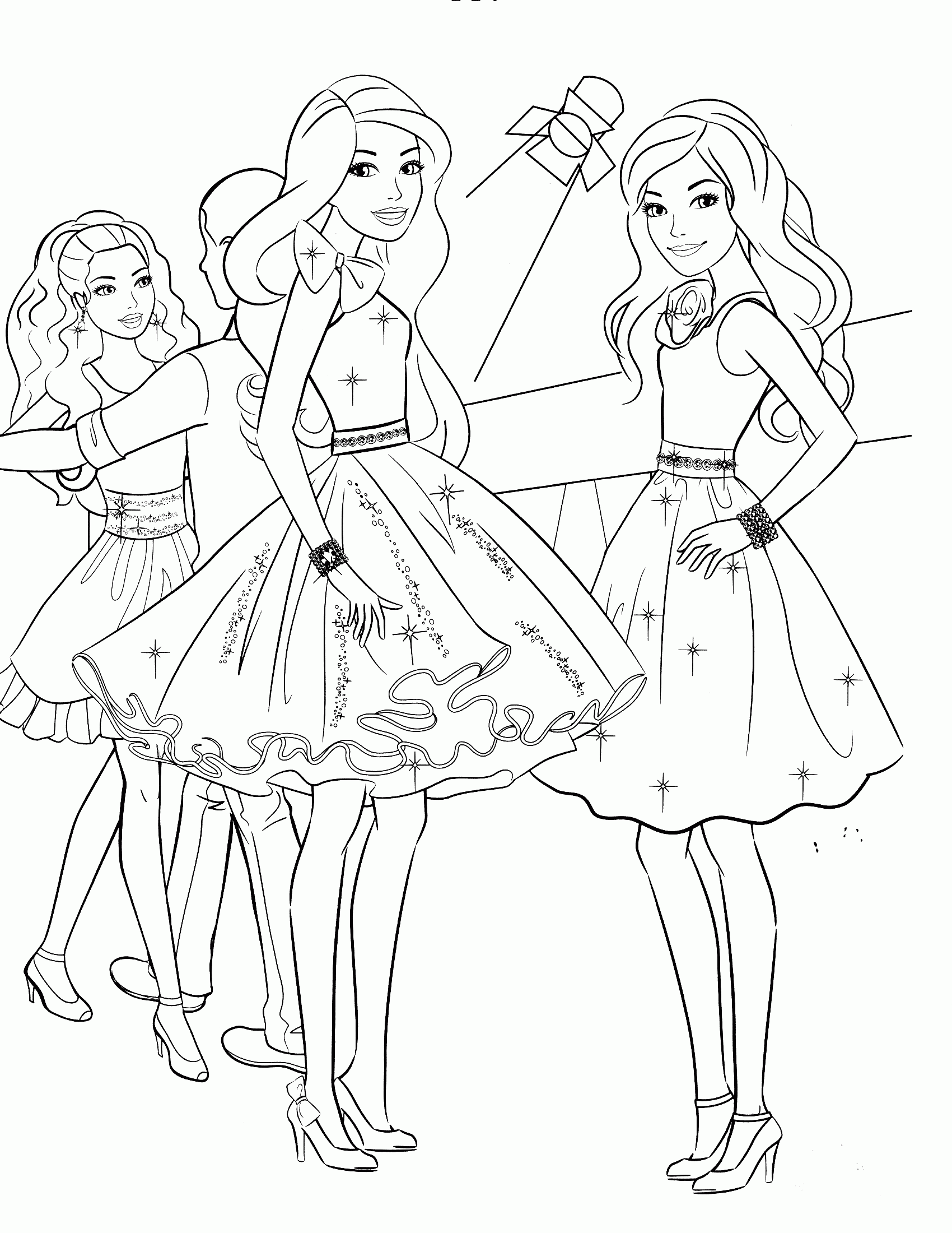 Barbie Ballerina Coloring Pages - Coloring Home