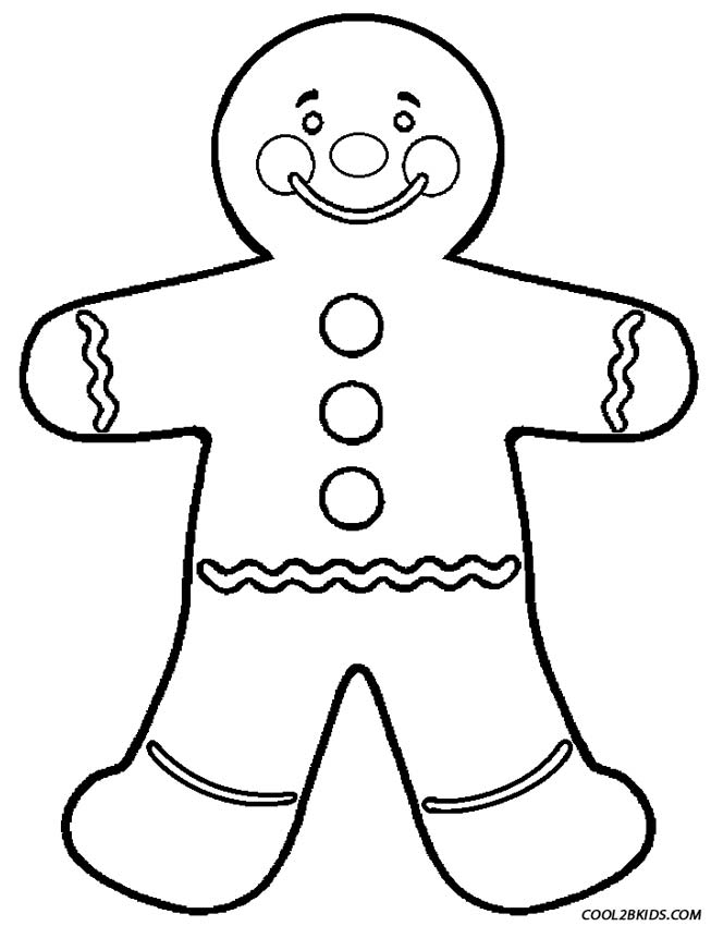 Coloring Pages Gingerbread Man - Coloring Page