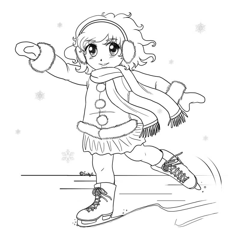 7 Pics of Anime Christmas Coloring Pages - Anime Kids Coloring ...