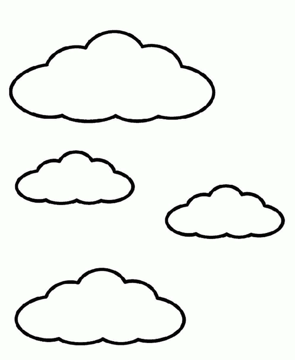 Clouds Coloring Pages For Kids - Coloring Home