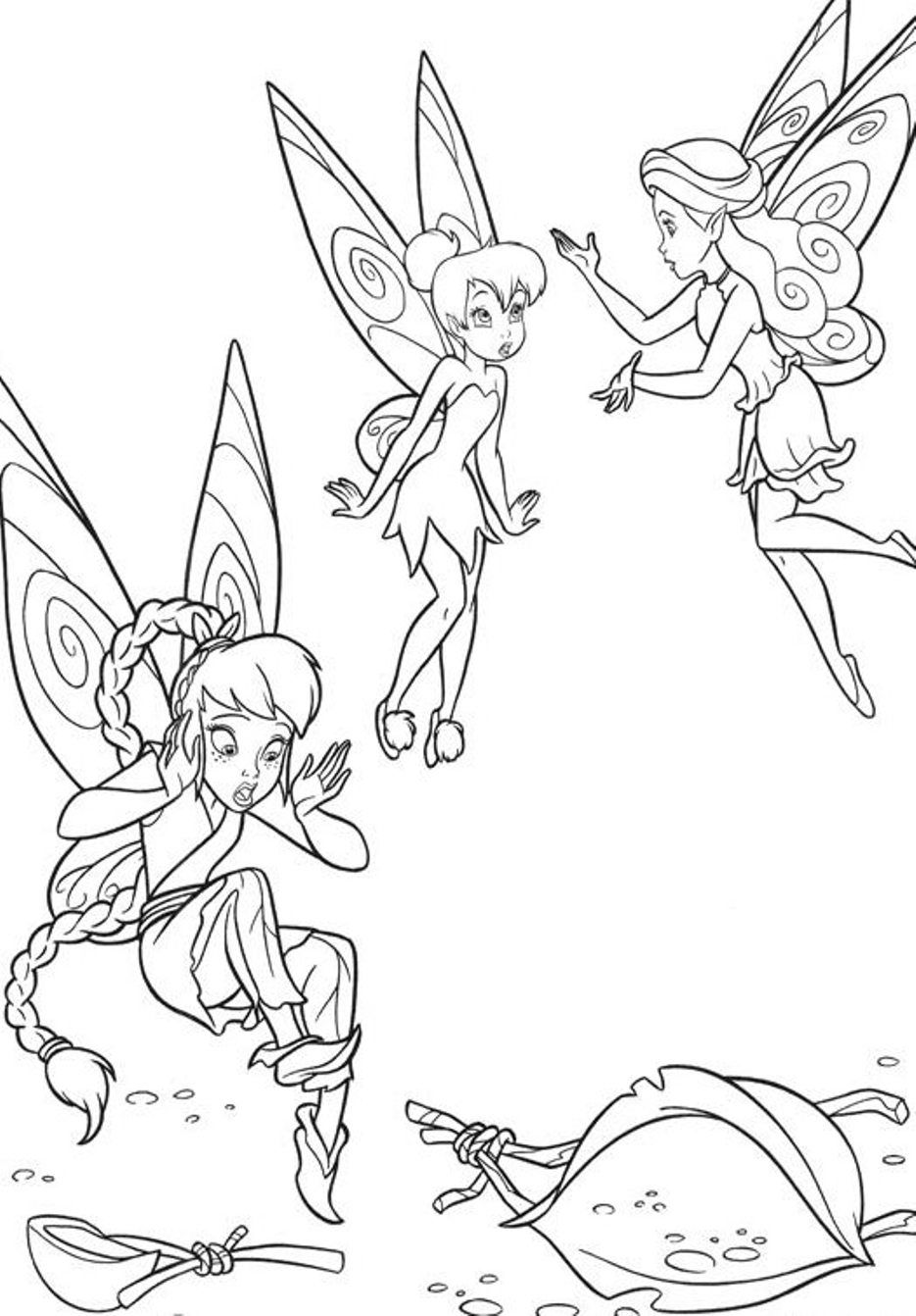 Tinkerbell And Friends Coloring Page - Coloring Home