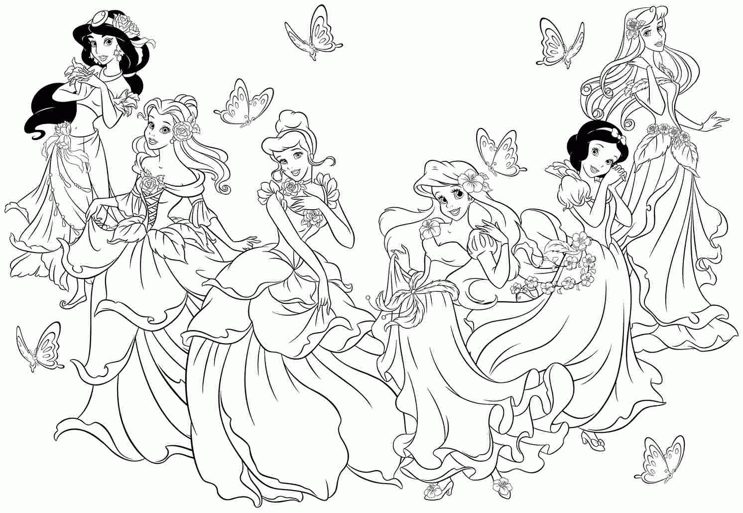 Coloring Pages For Disney Princesses - Coloring Home