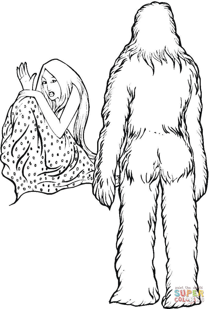 Yeti coloring page | Free Printable Coloring Pages