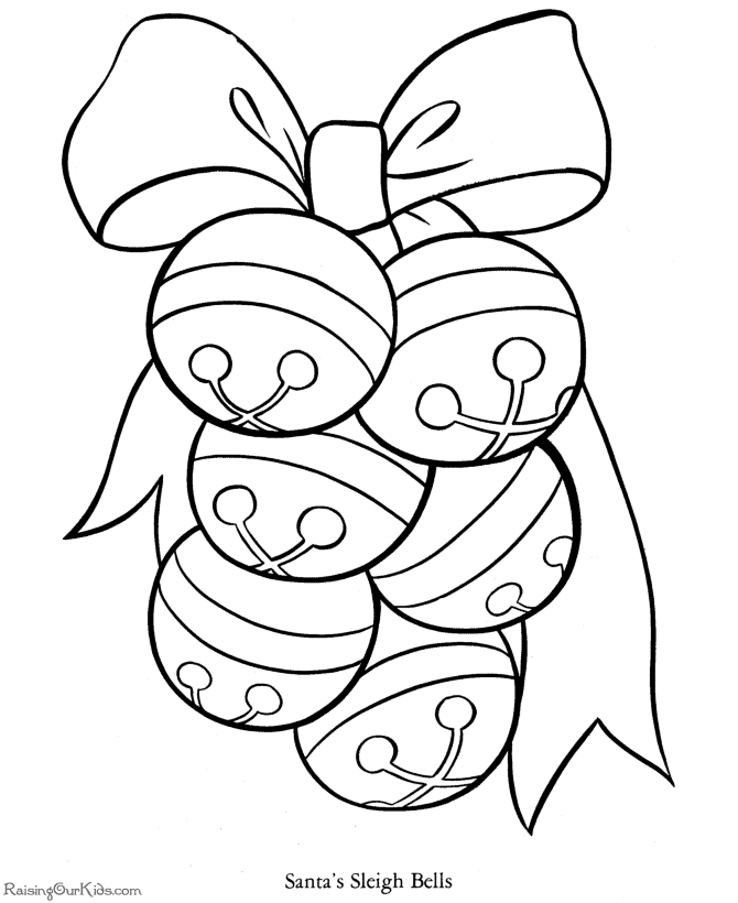 Christmas Coloring Pages Of Holly With Bells - Coloring Pages For ...