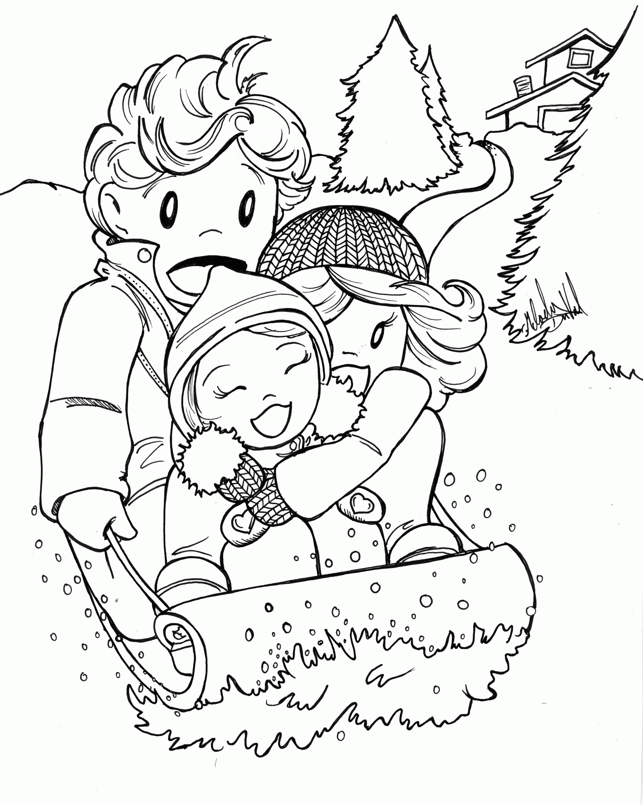 Winter/January Coloring Pages - Coloring Home