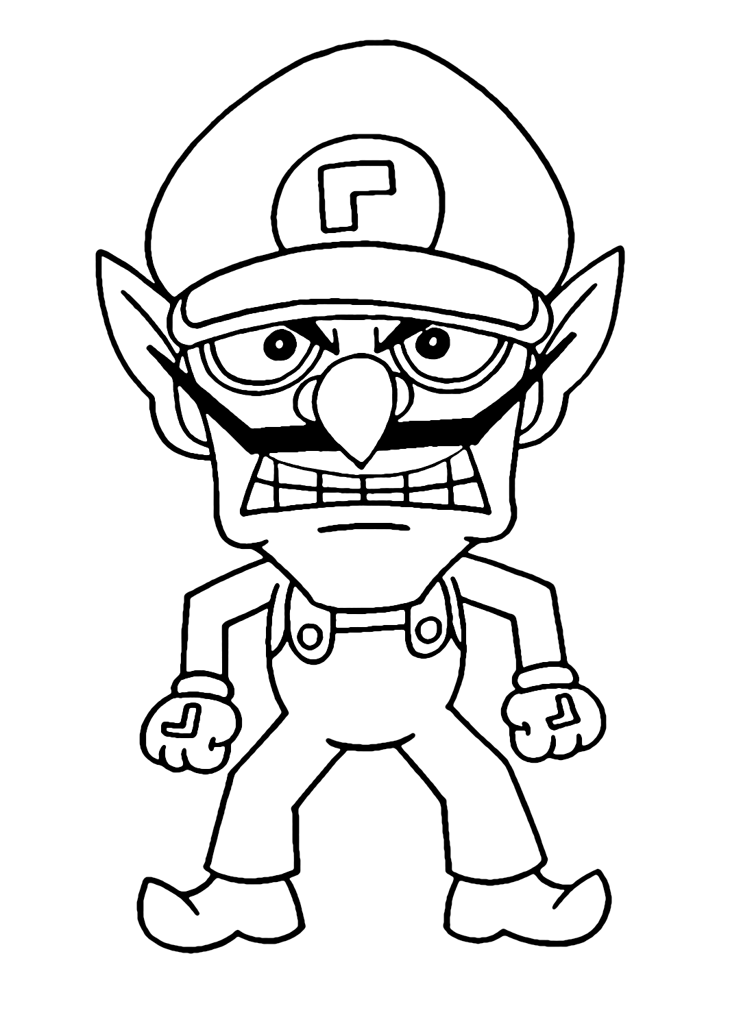 Waluigi Coloring Pages - Coloring Pages For Kids And Adults