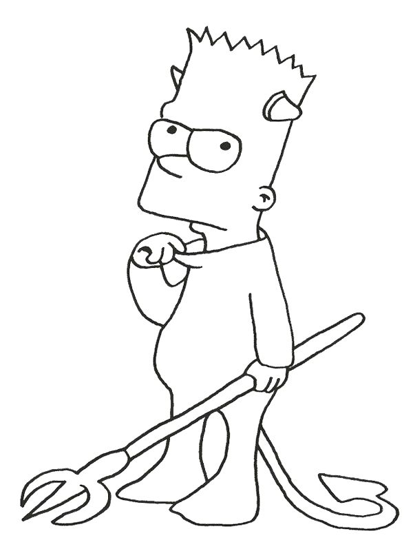 Bart Simpson Coloring Pages - Colors Print