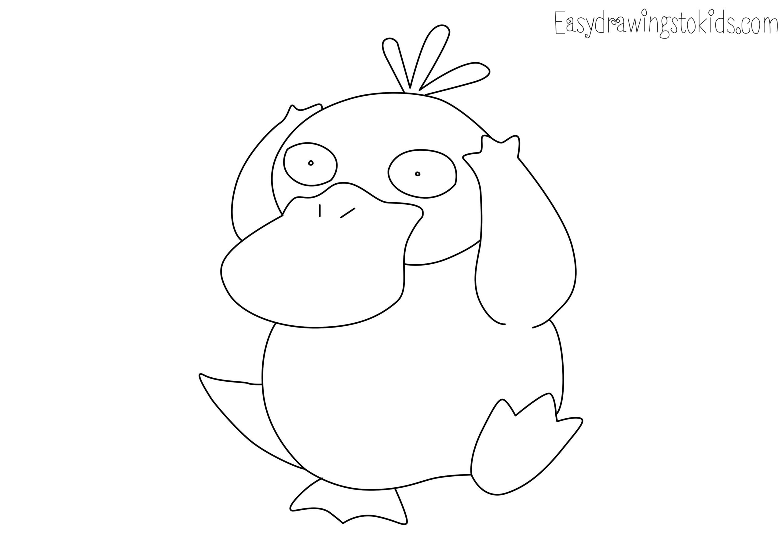 Psyduck coloring page - Easydrawingstokids