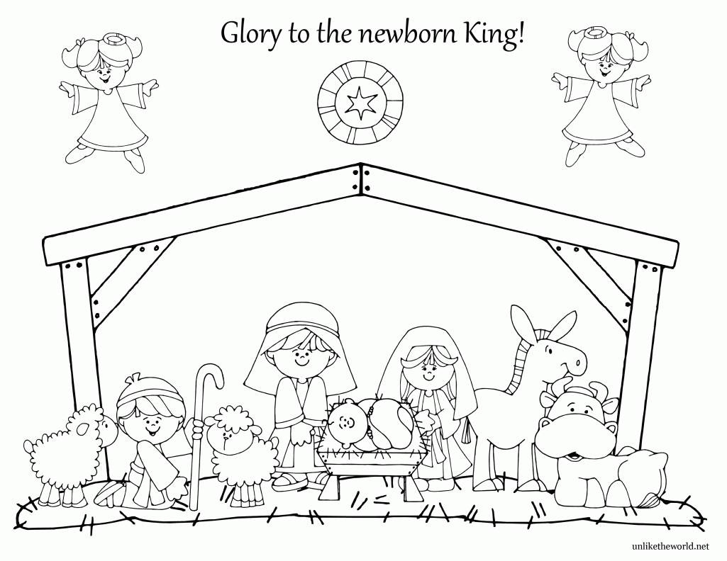 Free Nativity Coloring Pages Printable Coloring Home