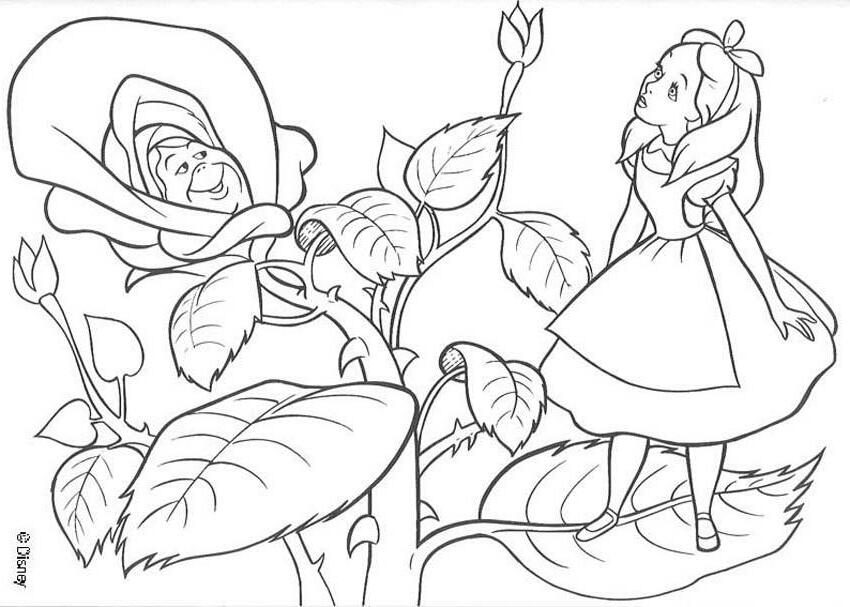 Alice In Wonderland Tea Party Coloring Pages Coloring Home