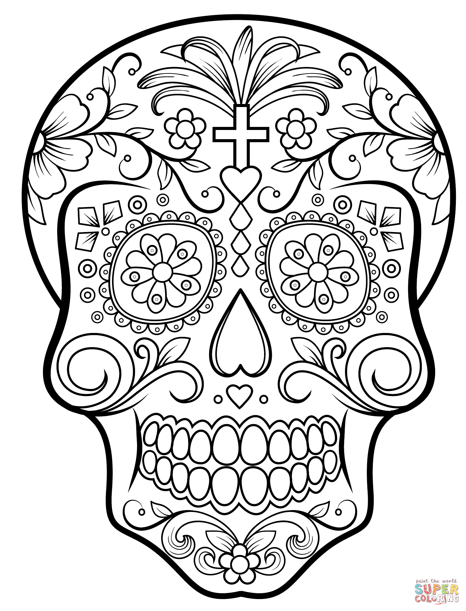 Day Of The Dead Printable Skulls