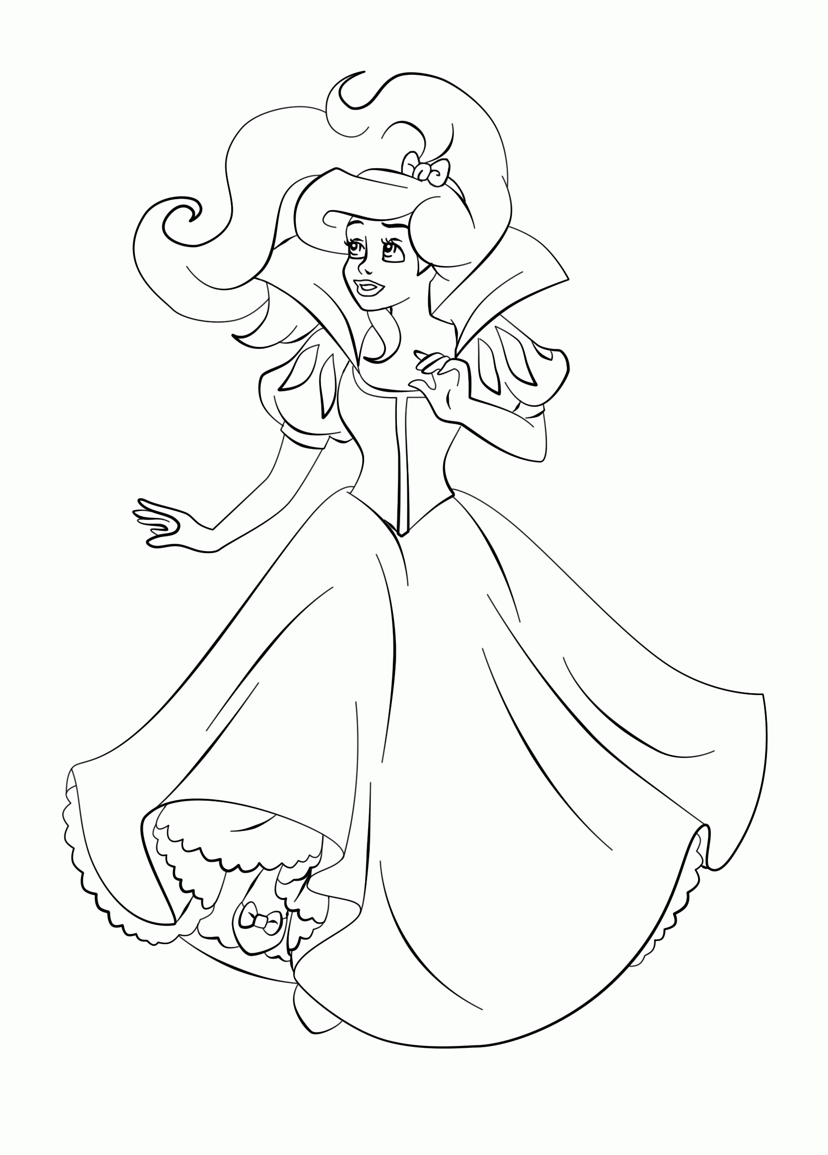 Belle And Ariel Coloring Pages - Coloring Pages For All Ages