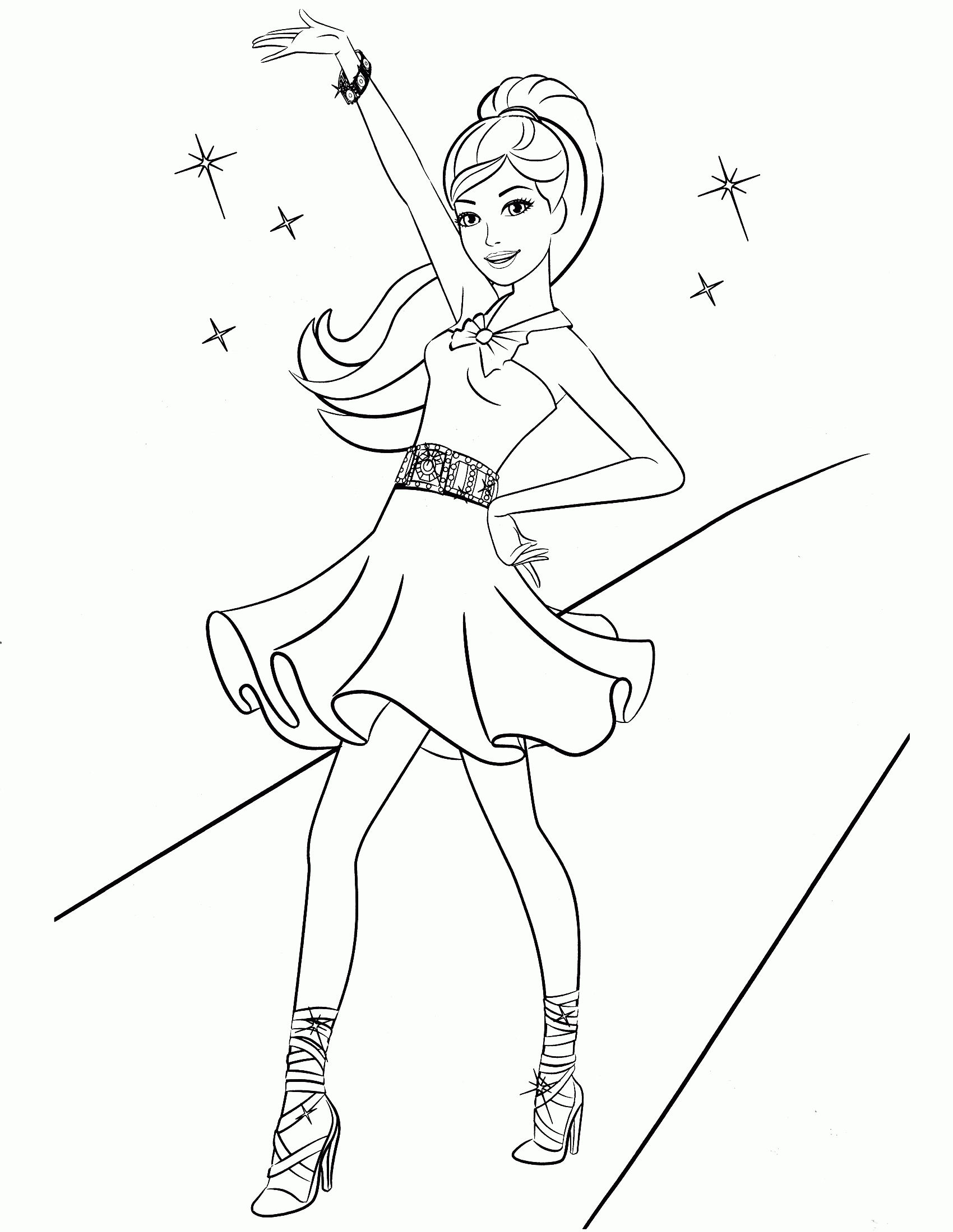 Barbie Coloring - Coloring Pages for Kids and for Adults