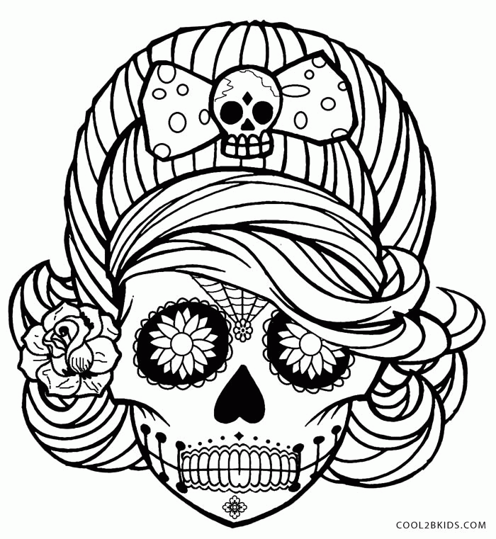 Related Skull Coloring Pages item-12752, Skull Coloring Pages ...