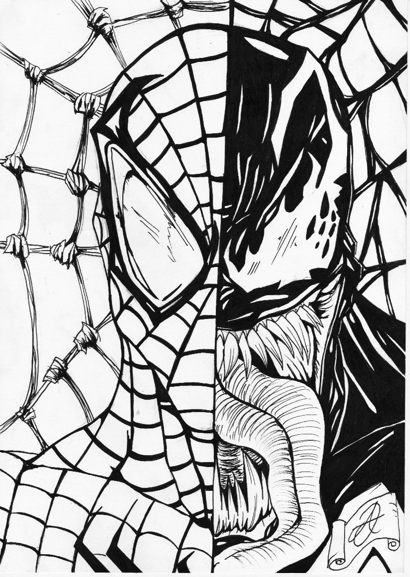Coloring Pages Venom Coloring Home