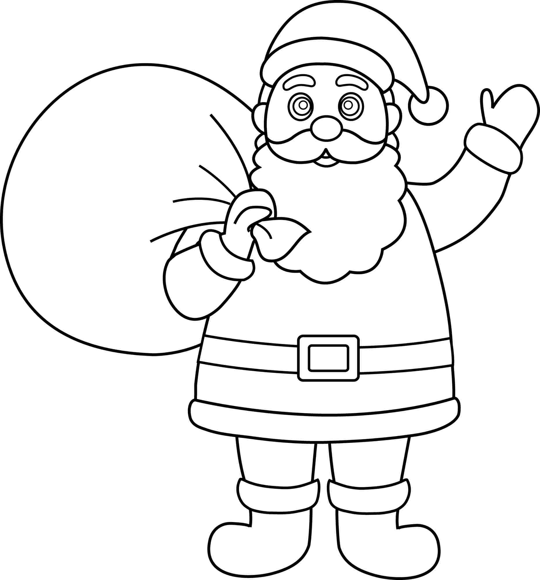 Santa Claus Face With No Beard Coloring Page Coloring Home