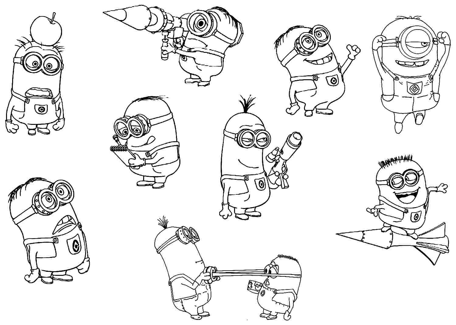 11 Pics of Minion Movie Coloring Pages Printable Free - Free ...