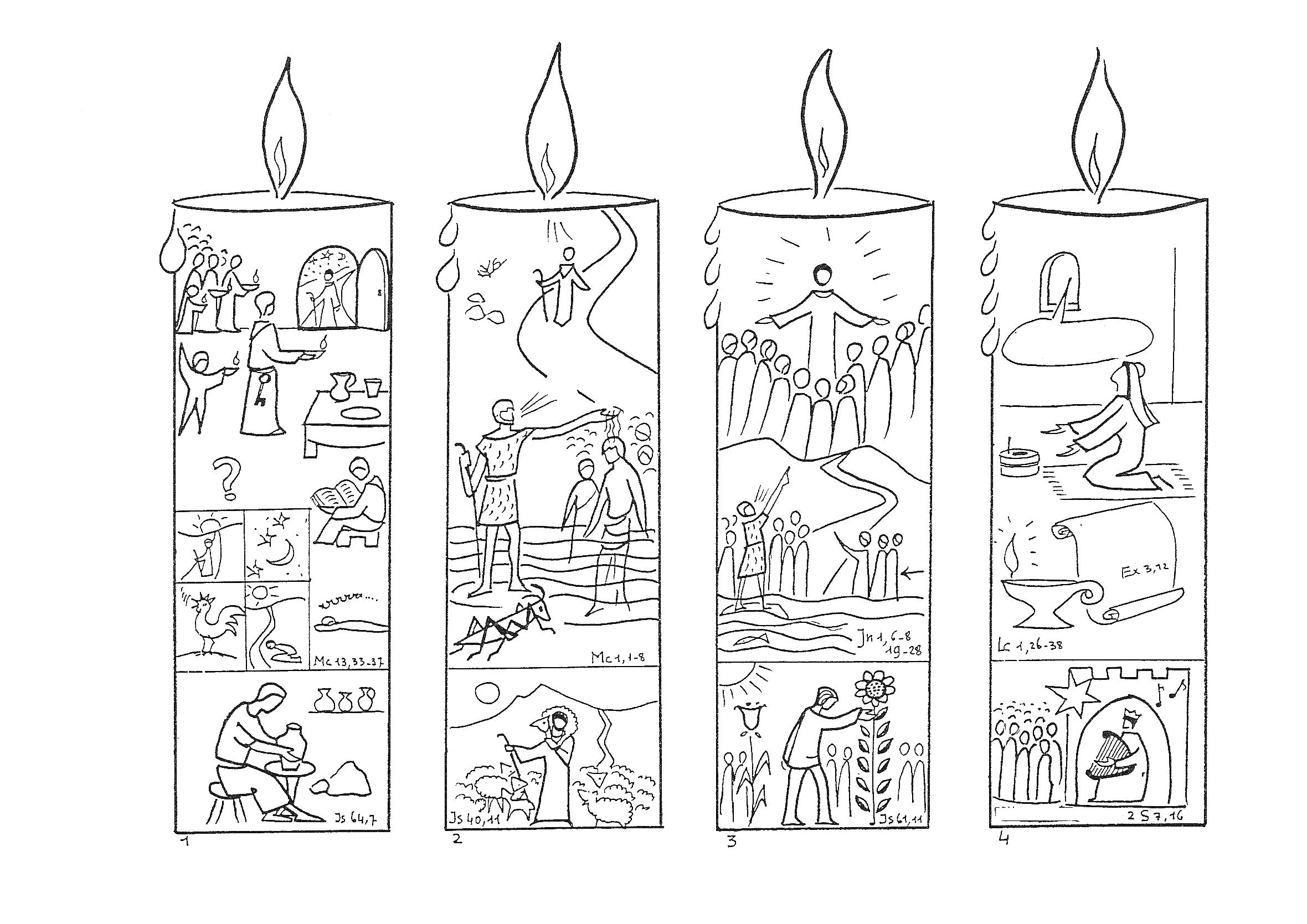 Advent Coloring Pages Sketch Coloring Page