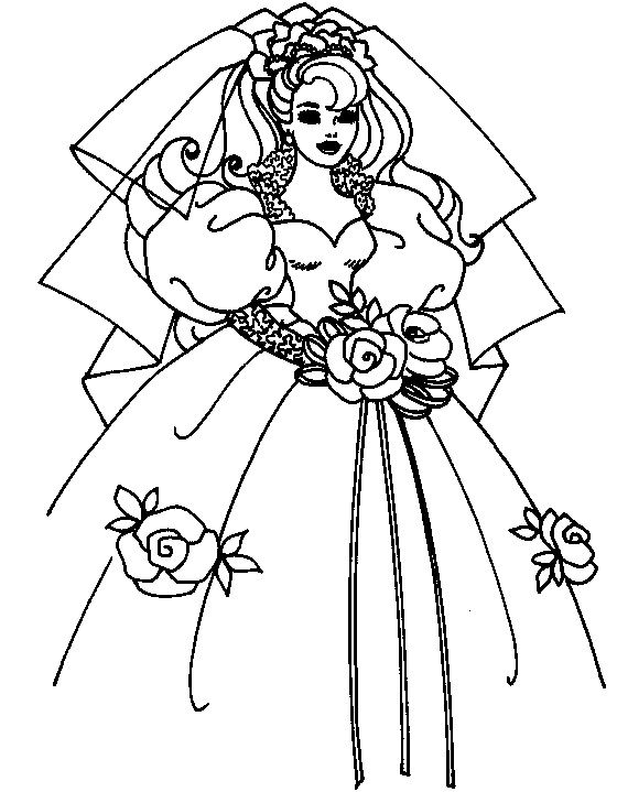 Wedding Dress Coloring Pages - Coloring Home