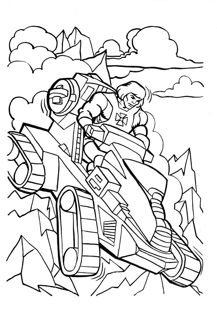 Action Man Which Was Down A Steep Hill Coloring Pages For Kids #VE ...