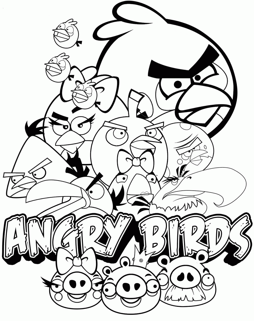 Angry Bird Terence Coloring Page Coloring Home
