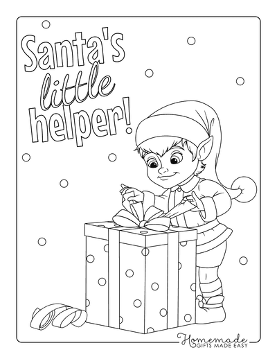 Free Printable Elf Coloring Pages for Kids