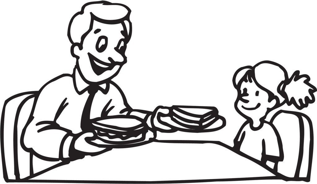 Table Manners Coloring Page - Coloring Home