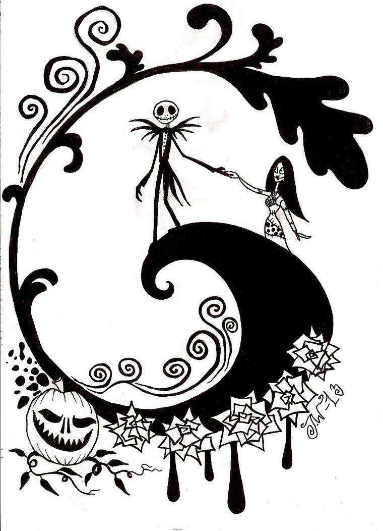 Nightmare Before Christmas Characters Coloring Pages - Coloring Home