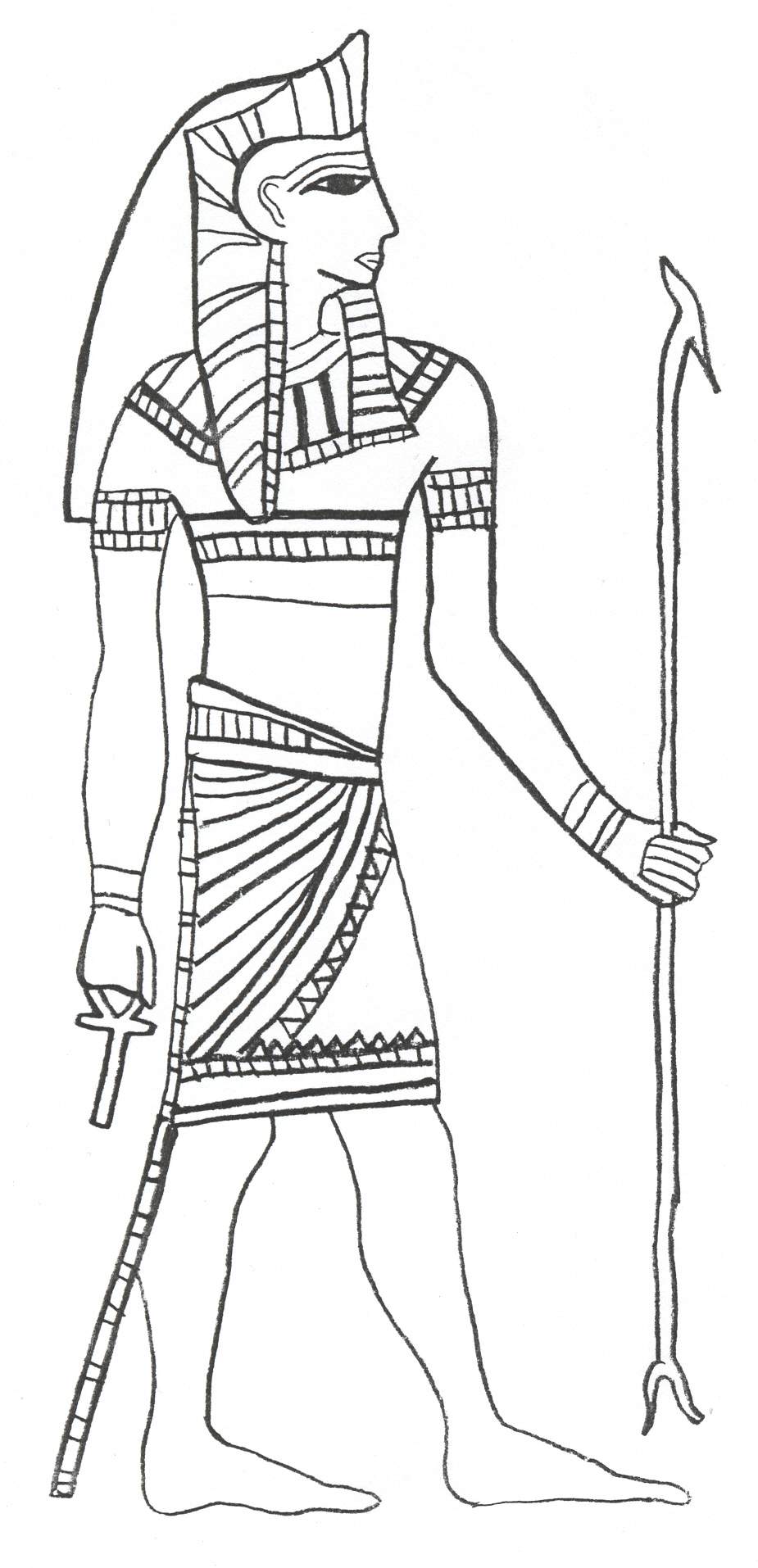 Egyptian Pharaoh Coloring Page - Coloring Home