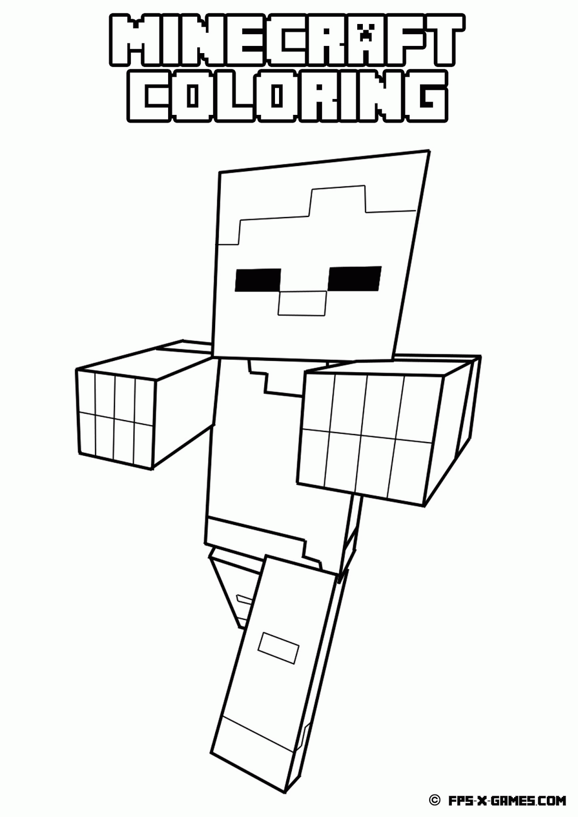 Free Minecraft Coloring Pages Pdf Coloring Home