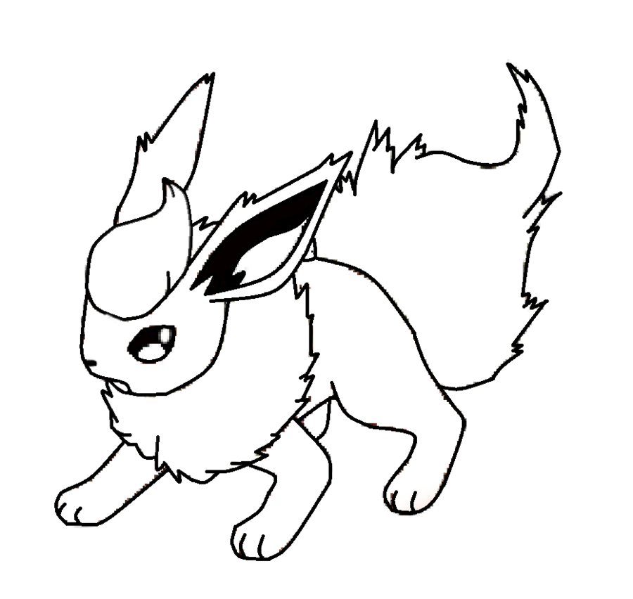 Pokemon Flareon Coloring Pages - Coloring Home
