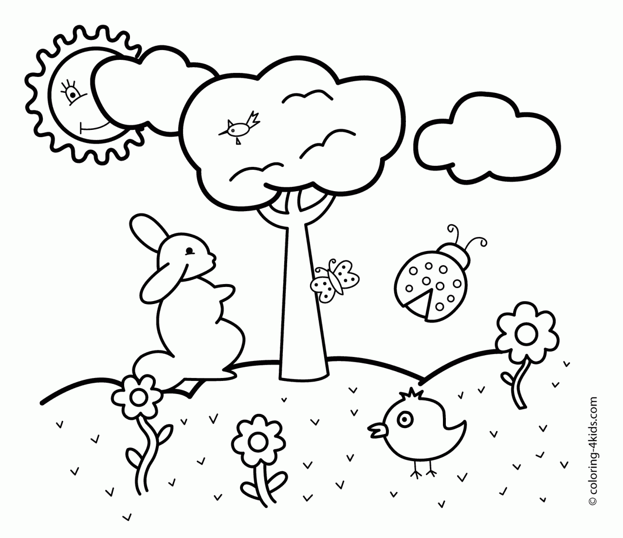 Free Printable Spring Coloring Pages Kids Coloring Page For Kids
