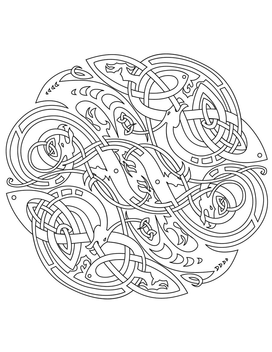 Celtic Mandalas To Color - Coloring Pages for Kids and for Adults