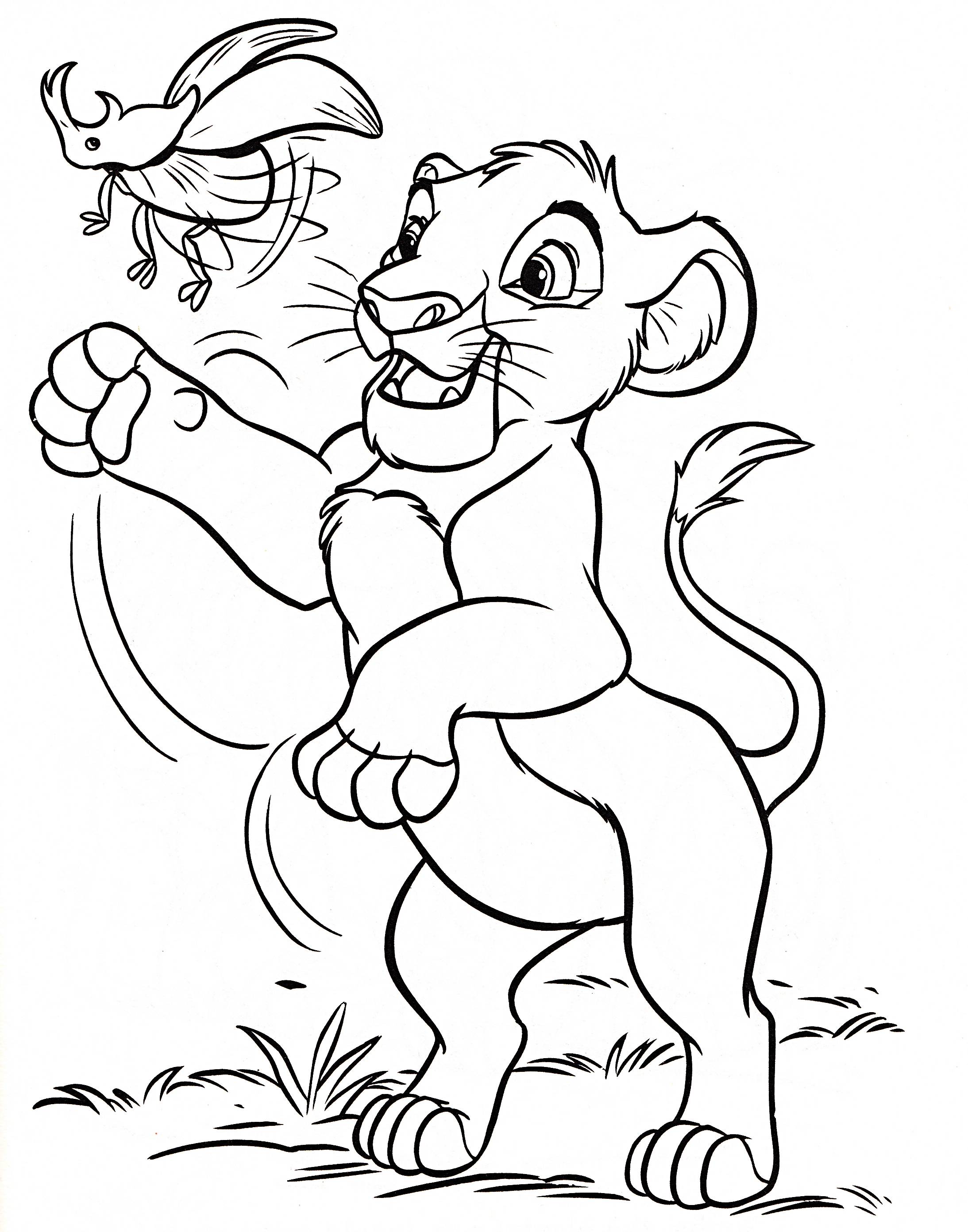 Lion King Holding Up Simba Coloring Page - Coloring Home