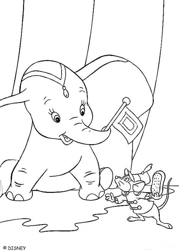 Dumbo coloring pages - Dumbo's bath