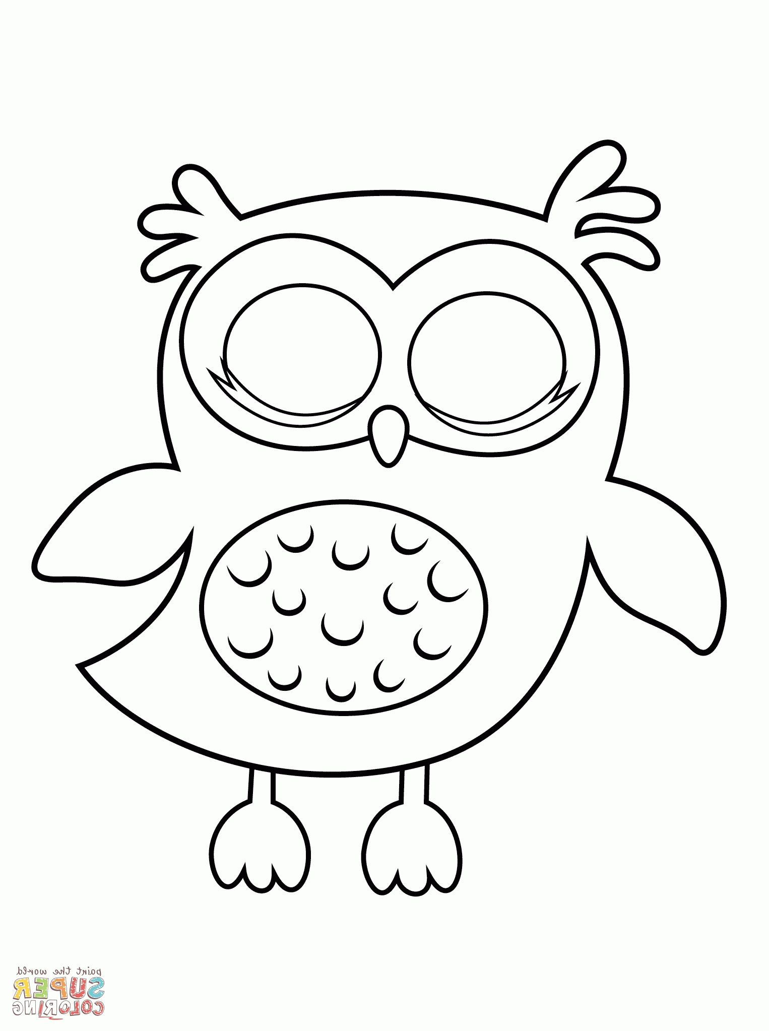 Owl Coloring Pages Preschool - Coloring Page Photos