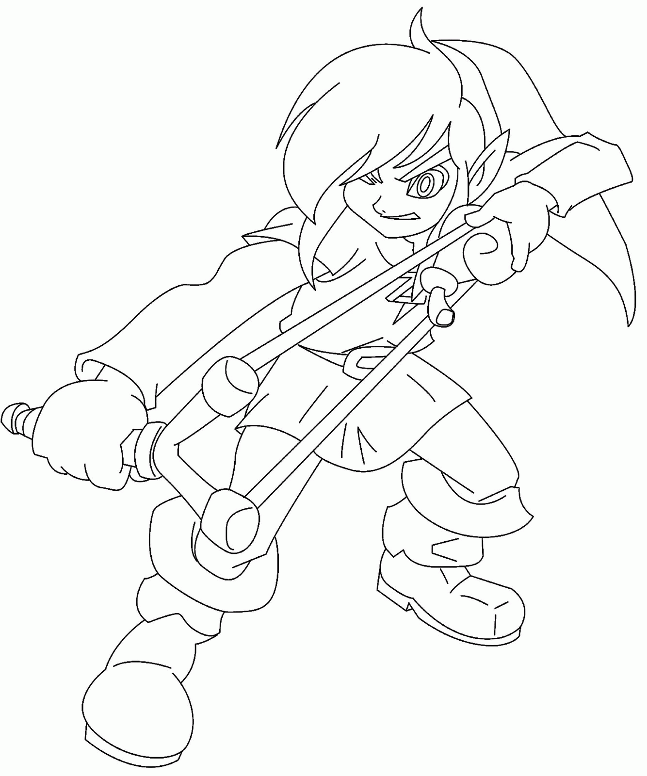 Link Zelda Coloring Pages Coloring Home