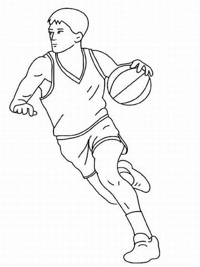 Free Printable Basketball Player Coloring Pages