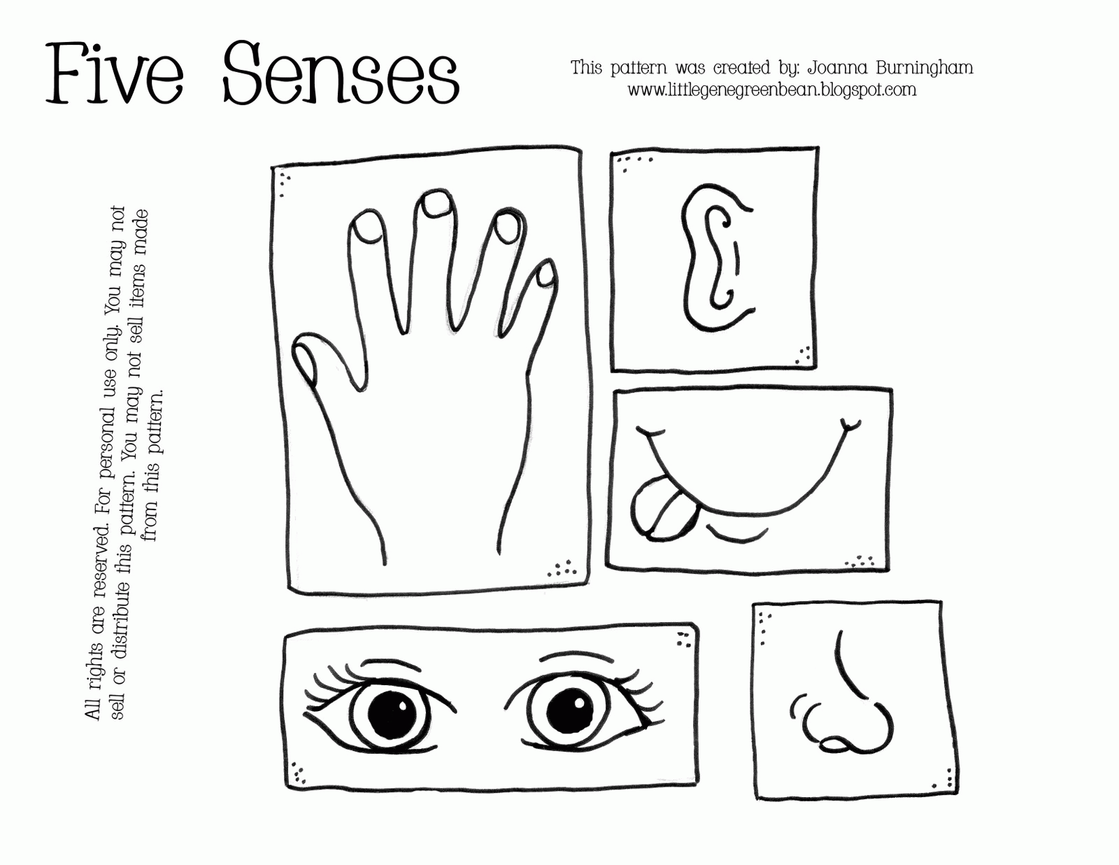 Free Printable Five Senses Coloring Pages For Preschool