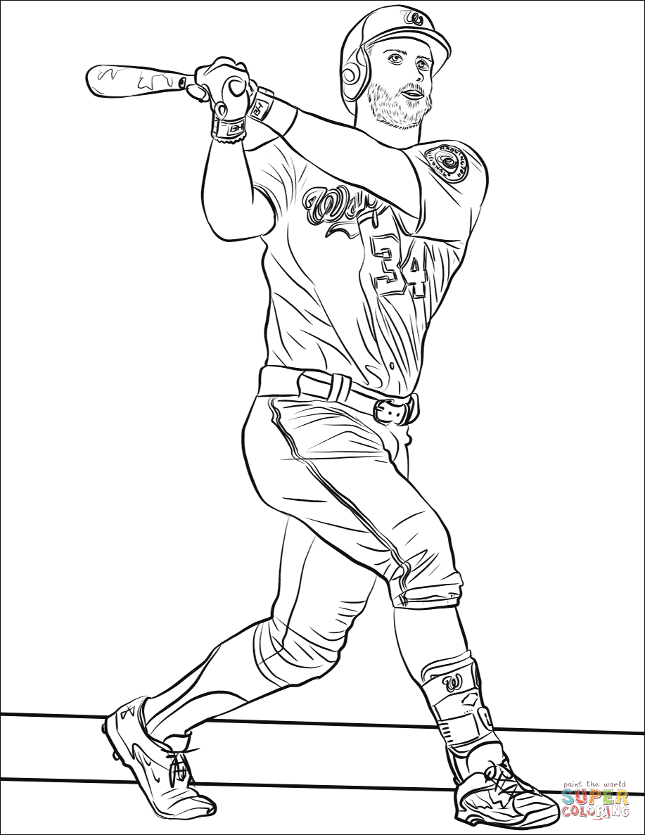 Bryce Harper coloring page | Free Printable Coloring Pages