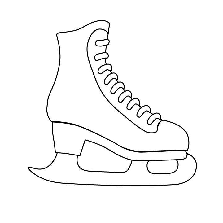 Ice Skate Picture - Ice Skate Coloring Page