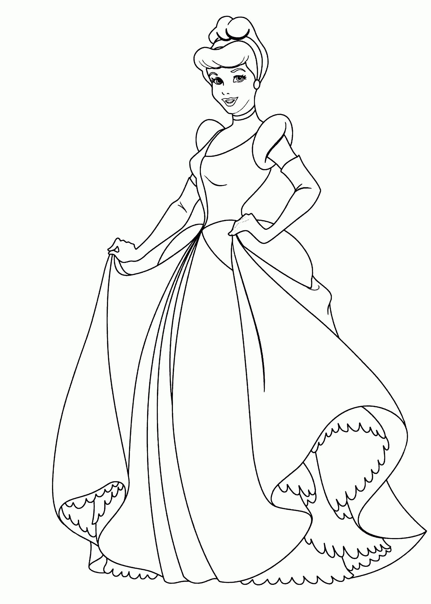 Cinderella Coloring Pages Print Coloring Home